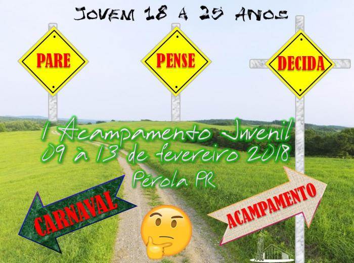 Dia 10 abrem as pré-inscrições para o acampamento juvenil em Pérola 4