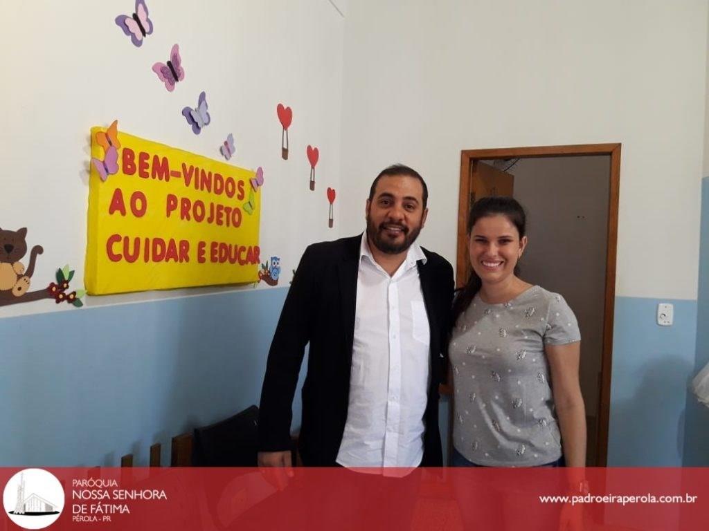 Padre visitou o projeto "Cuidar & Educar" em Pérola 4