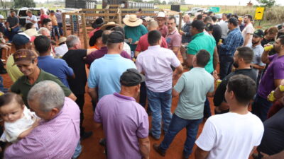 Festa na Capela reuniu muitas pessoas para a Missa, almoço e leilão de gado.